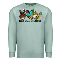 Seafoam peace love  bullskull Premium Sweatshirt - AdoDesignShop