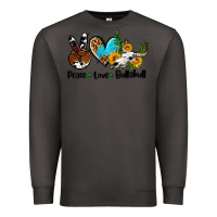 Smoke peace love  bullskull Premium Sweatshirt - AdoDesignShop