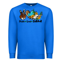 True Royal peace love  bullskull Premium Sweatshirt - AdoDesignShop