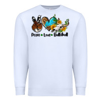White peace love  bullskull Premium Sweatshirt - AdoDesignShop