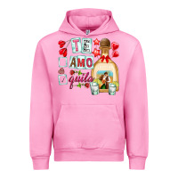 Fuchsia Pink te amo te quila Urban Hoodie - NancyCooperArtShop