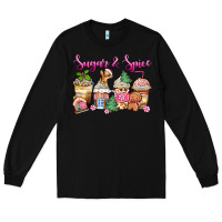 Black sugar and spice pink gingerbread coffee cups Long Sleeve Tee - Zillion Design Studio
