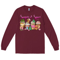 Burgundy sugar and spice pink gingerbread coffee cups Long Sleeve Tee - Zillion Design Studio