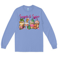 Colony Blue sugar and spice pink gingerbread coffee cups Long Sleeve Tee - Zillion Design Studio