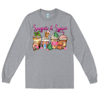 Heather Grey sugar and spice pink gingerbread coffee cups Long Sleeve Tee - Zillion Design Studio