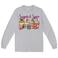 Moon Dust sugar and spice pink gingerbread coffee cups Long Sleeve Tee - Zillion Design Studio