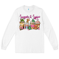 White sugar and spice pink gingerbread coffee cups Long Sleeve Tee - Zillion Design Studio