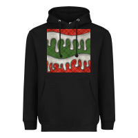 Black christmas plaid and white glitter snow seamless pattern Heavyweight Hoodie - BundleAndBundleShop