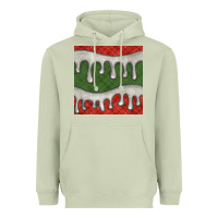 Matcha christmas plaid and white glitter snow seamless pattern Heavyweight Hoodie - BundleAndBundleShop
