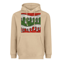 Mushroom christmas plaid and white glitter snow seamless pattern Heavyweight Hoodie - BundleAndBundleShop