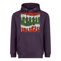 Plum christmas plaid and white glitter snow seamless pattern Heavyweight Hoodie - BundleAndBundleShop