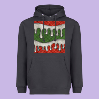 Christmas Plaid And White Glitter Snow Seamless Pattern Heavyweight Hoodie Designed By Bundleandbundleshop