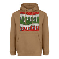 Toasted Coconut christmas plaid and white glitter snow seamless pattern Heavyweight Hoodie - BundleAndBundleShop