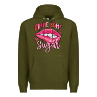 Army Green gimme some sugar Premium Hoodie - MaliasSmallBusiness