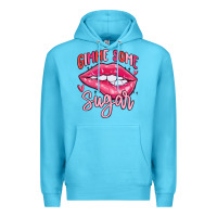 Ocean Blue gimme some sugar Premium Hoodie - MaliasSmallBusiness