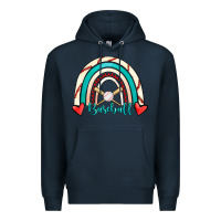 Navy Baseball Rainbow Premium Hoodie - RanaPortraitStore
