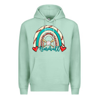 Seafoam Baseball Rainbow Premium Hoodie - RanaPortraitStore