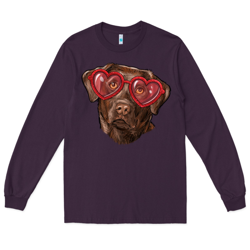 Labrador Retriever With Love Glass Long Sleeve Tee by RanaPortraitStore | Teevron