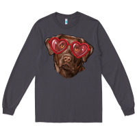 Smoke labrador retriever with love glass Long Sleeve Tee - RanaPortraitStore