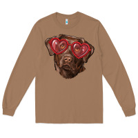 Toasted Coconut labrador retriever with love glass Long Sleeve Tee - RanaPortraitStore