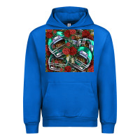 Cobalt floral american football  helmet Urban Hoodie - NancyCooperArtShop