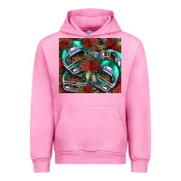 Fuchsia Pink floral american football  helmet Urban Hoodie - NancyCooperArtShop