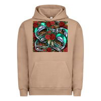 Pigment Burro floral american football  helmet Urban Hoodie - NancyCooperArtShop
