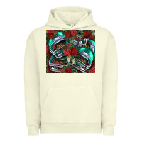 Pigment Pistachio floral american football  helmet Urban Hoodie - NancyCooperArtShop