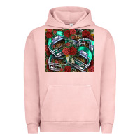 Pigment Salmon floral american football  helmet Urban Hoodie - NancyCooperArtShop