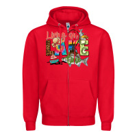 Red living on lake time Zipper Hoodie - Zillion Design Studio