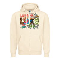 Sandshell living on lake time Zipper Hoodie - Zillion Design Studio