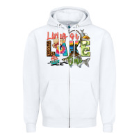 White living on lake time Zipper Hoodie - Zillion Design Studio