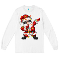 White dabbing santa with christmas lights Long Sleeve Tee - Zillion Design Studio