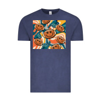 Vintage Denim football smiley face Vintage Tee - BarkalooDesign