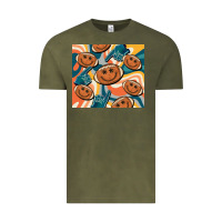 Vintage Olive football smiley face Vintage Tee - BarkalooDesign