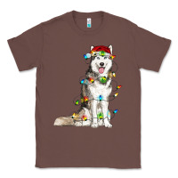 Chestnut husky with christmas lights Classic Tee - RanaPortraitStore