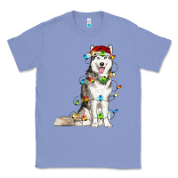 Colony Blue husky with christmas lights Classic Tee - RanaPortraitStore
