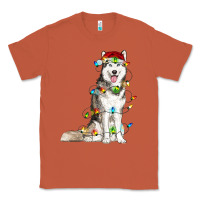 Copper husky with christmas lights Classic Tee - RanaPortraitStore