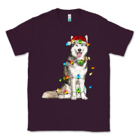 Plum husky with christmas lights Classic Tee - RanaPortraitStore