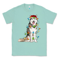Seafoam husky with christmas lights Classic Tee - RanaPortraitStore