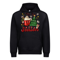 Black 'tis the season with christmas tree and hot cocoa Urban Hoodie - MaliasSmallBusiness