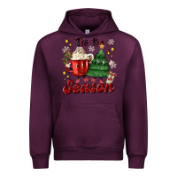 Mauve Wine 'tis the season with christmas tree and hot cocoa Urban Hoodie - MaliasSmallBusiness