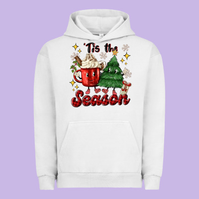 'tis The Season With Christmas Tree And Hot Cocoa Urban Hoodie Designed By Maliassmallbusiness