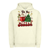Pigment Pistachio 'tis the season with christmas tree and hot cocoa Urban Hoodie - MaliasSmallBusiness