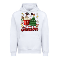 White 'tis the season with christmas tree and hot cocoa Urban Hoodie - MaliasSmallBusiness