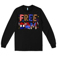 Black fourth of july freedom Long Sleeve Tee - texasbilliewilder