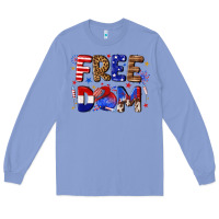 Colony Blue fourth of july freedom Long Sleeve Tee - texasbilliewilder