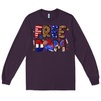 Plum fourth of july freedom Long Sleeve Tee - texasbilliewilder