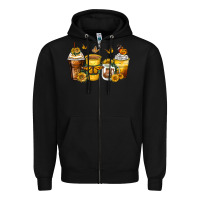 Black butterfly coffee cups Zipper Hoodie - Zillion Design Studio
