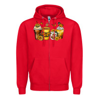 Red butterfly coffee cups Zipper Hoodie - Zillion Design Studio